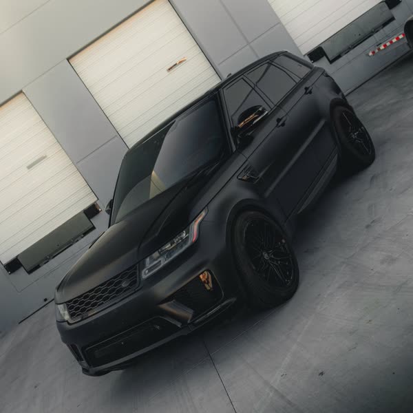 Range Rover Sport after a white to matte black color change